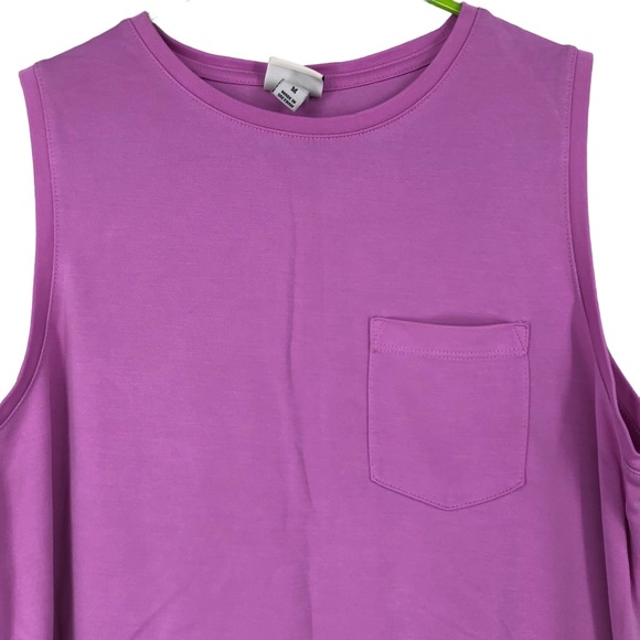 Ladies 70% Modal Super Soft Purple Tank w/Hi Lo Hem for Layering SZ M - Picture 3 of 6
